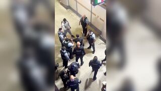 Things got heated in downtown Chicago as CPD faced off with a group of men
