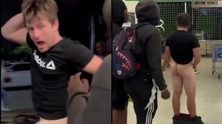 White Weirdo with his Pants down finds out