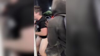 White Weirdo with his Pants down finds out