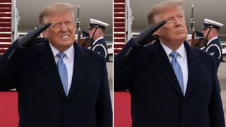 Military flyover during Chinese President Xi's US arrival appeared to surprise Trump