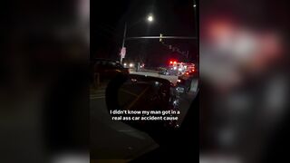 Awkward Moment DoorDash Customer Forced To Collect Food After Driver Crashes