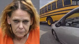 Woman with meth, pipe bomb bolts from deputies, hits school bus full of kids