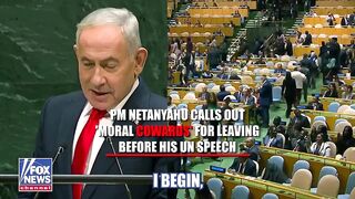 Delegates walked out of their seats before Israeli PM addressed the U.N. General Asse