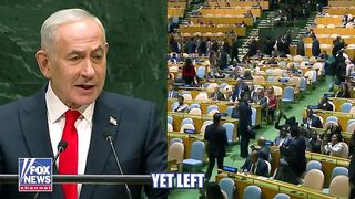 Delegates walked out of their seats before Israeli PM addressed the U.N. General Asse
