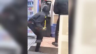 An attempted ATM robbery at the CITGO gas station on grand and Ashland