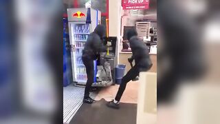 An attempted ATM robbery at the CITGO gas station on grand and Ashland