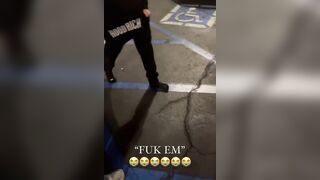 Smoking weed in the parking lot