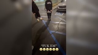 Smoking weed in the parking lot