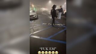 Smoking weed in the parking lot