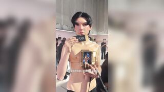 This is one of the ‘high fashion’ guests at the Gucci fashion show in Milan.