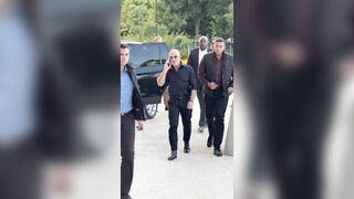 Jeff Bezos pulled up in a bulletproof BMW with four security guards