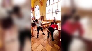 Waiter in Mexico gets Paid to Smack Girl's Butts...For Real