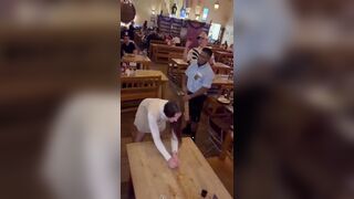 Waiter in Mexico gets Paid to Smack Girl's Butts...For Real