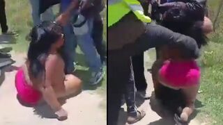 WOMAN reportedly TRIES TO STEAL PHONE — FAILS and gets BRUTALLY BEATEN