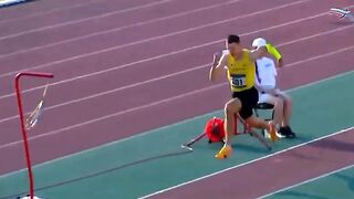 Russian Long Jump Winner Finishes in a Bad Way...Watch