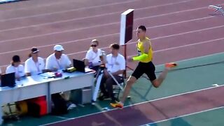 Russian Long Jump Winner Finishes in a Bad Way...Watch