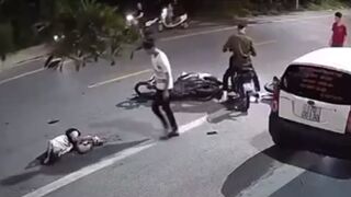 Vietnam: Woman Killed in Bizarre Triple Motorcycle Accident