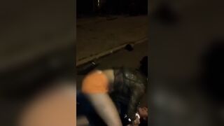 Woman Pounds and Spits on Girl who was Messing with Her Man