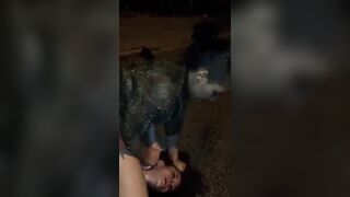 Woman Pounds and Spits on Girl who was Messing with Her Man