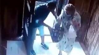 ILLEGAL Immigrant brutally beats an old woman.