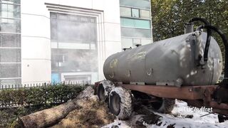 French farmers dumped several tonnes of agricultural waste outside a tax office i