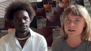 Greta Thunberg says she is outraged the EU is deporting migrants;
