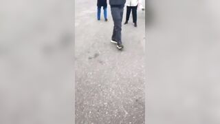 St. Paul Minnesota Masked federal agent pepper-spray protesters directly in the face