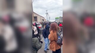 St. Paul Minnesota Masked federal agent pepper-spray protesters directly in the face
