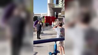 These people didn't want to pay so the 3 "showgirls" beat the living sh*t out of them