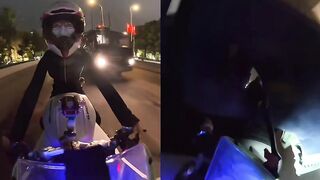 female rider in China was deliberately run over and killed by a large truck!
