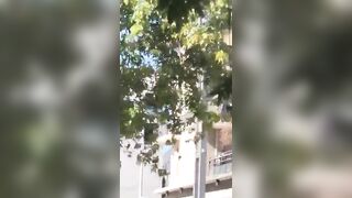 Chaos in France, as a woman came out onto her balcony with a gun to drive away rioters