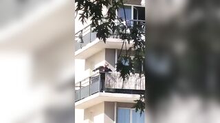 Chaos in France, as a woman came out onto her balcony with a gun to drive away rioters
