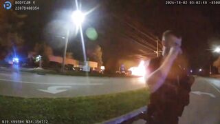 Moment a Tri-State house explodes after it was hit by a vehicle