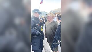 Meanwhile in England Police:- “Papers Please” 73yo War Veteran:- “I don’t carry ID