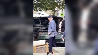 Ol' Biden spotted in Newport—looking a little CONFUSED in his 1967 Chevrolet Corvette