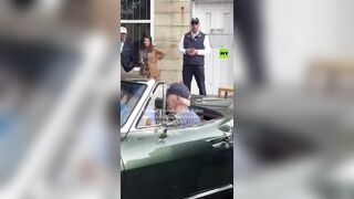 Ol' Biden spotted in Newport—looking a little CONFUSED in his 1967 Chevrolet Corvette