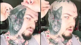 Face tattoo reveal