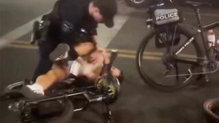 Arizona State cheerleader being shoved to ground, pummeled by cops