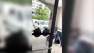 Man Tweaking Out at Corner Store Gets Face and Glasses Punched In