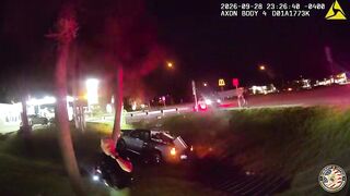 Driver slams into patrol car, narrowly misses 2 deputies blocking roadway