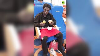 Illegal migrants in Spain filmed traveling by ferry at taxpayers' expense