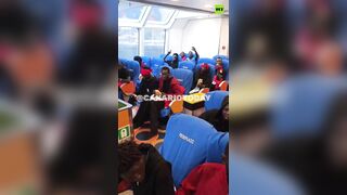 Illegal migrants in Spain filmed traveling by ferry at taxpayers' expense