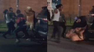 A mob of 4 Black males BRUTALLY BEAT a White man who told them to “calm down”