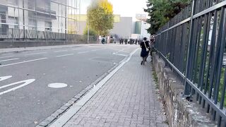 Strasbourg Protest: Police Flash-Ball Round Strikes Protester in Jaw