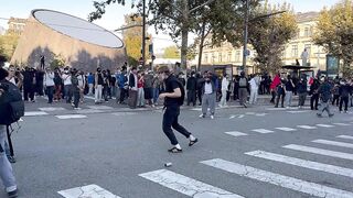 Strasbourg Protest: Police Flash-Ball Round Strikes Protester in Jaw