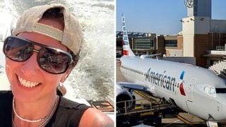 Footage of the alleged woman who pleasured herself on an American Airlines flight
