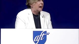 Randi Weingarten having a normal one at her union's convention in Washington DC.