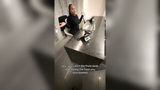 Man confronts front desk worker who ate his $50 DoorDash order