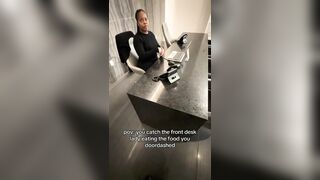 Man confronts front desk worker who ate his $50 DoorDash order
