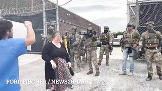 Protester Struck with Sting Balls While Blocking Chicago ICE Facility Entrance